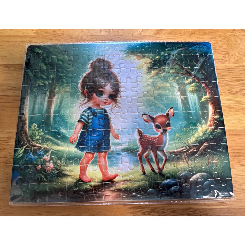 Custom Jigsaw Puzzle 120 Piece 8x10 Fantasy Forest Deer Kids Woodland New Gift
